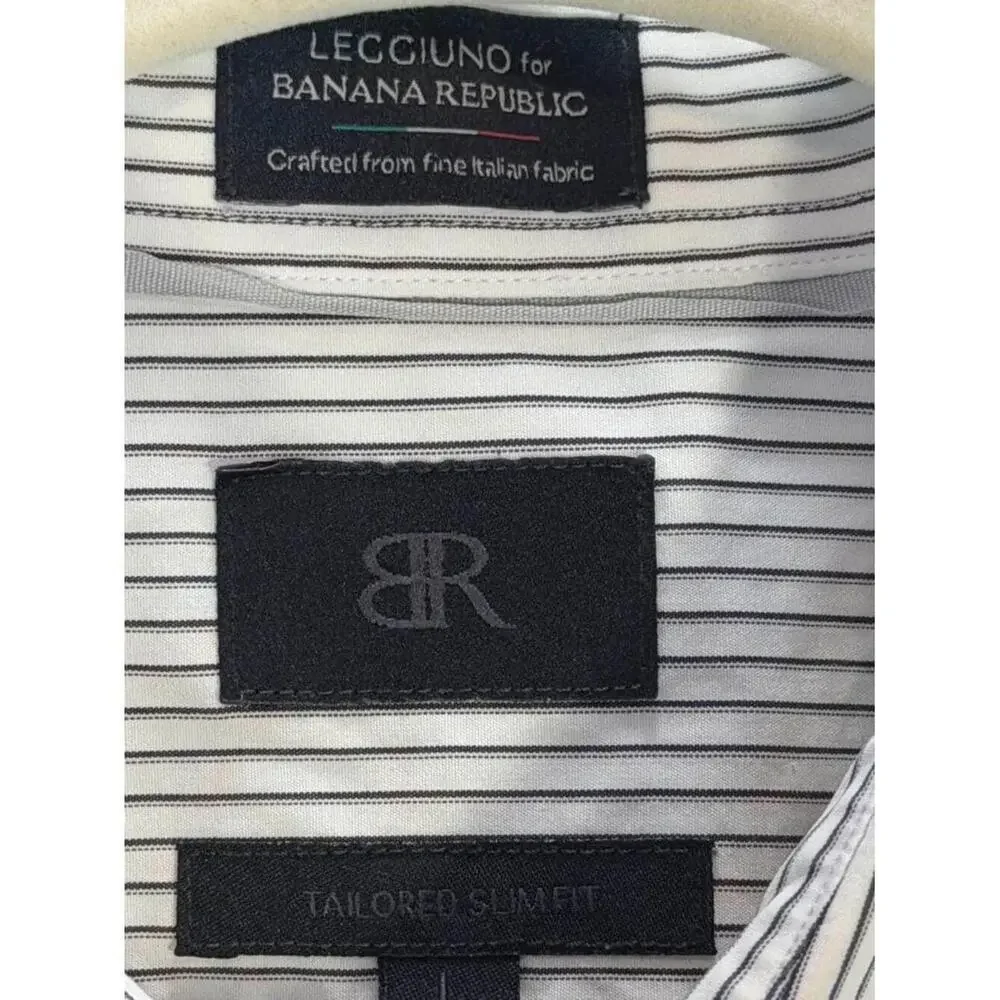 Banana Republic Black Striped Shirt Large Size L